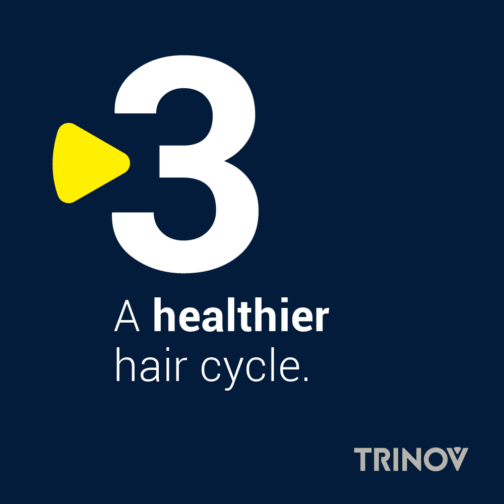 Hair growth cycle is healthier.